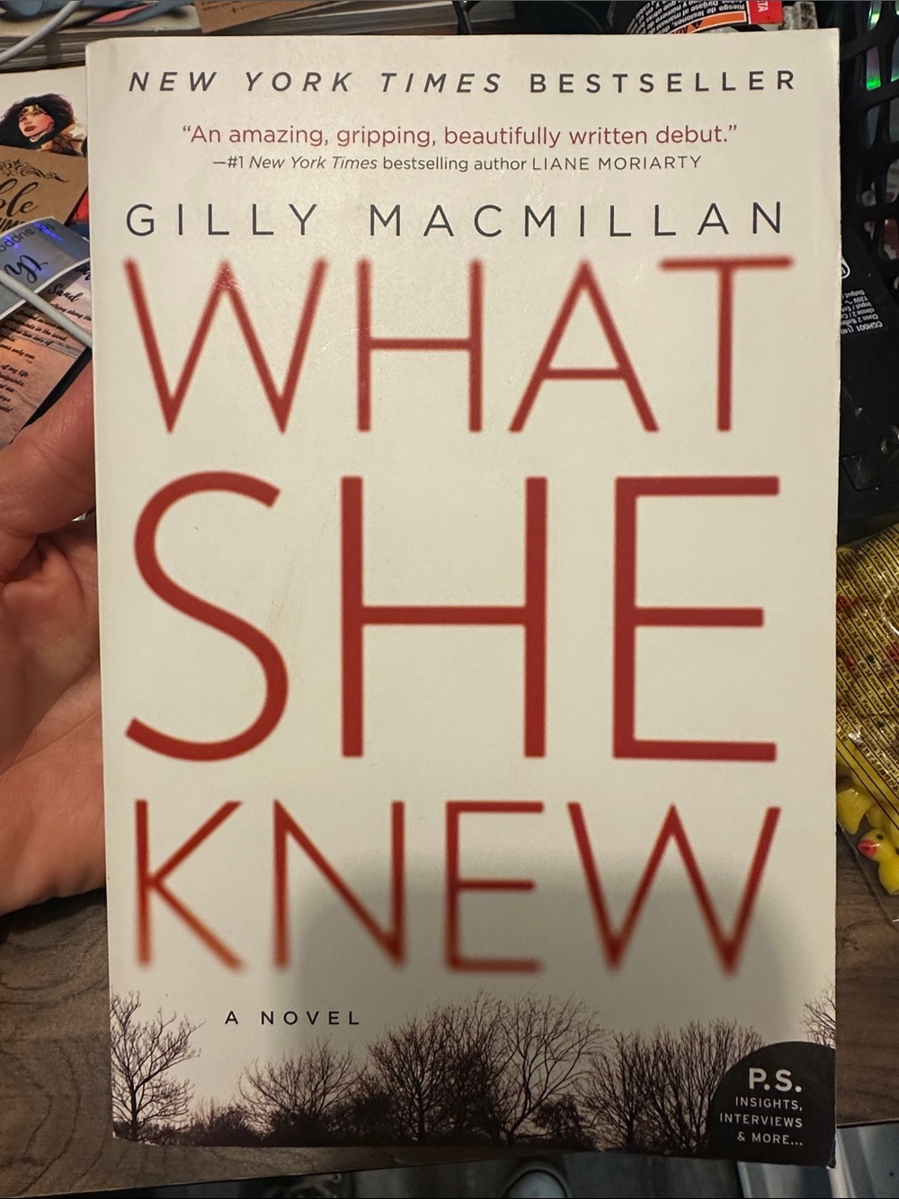 What She Knew by Gilly Macmillan - White Cover with Red Text